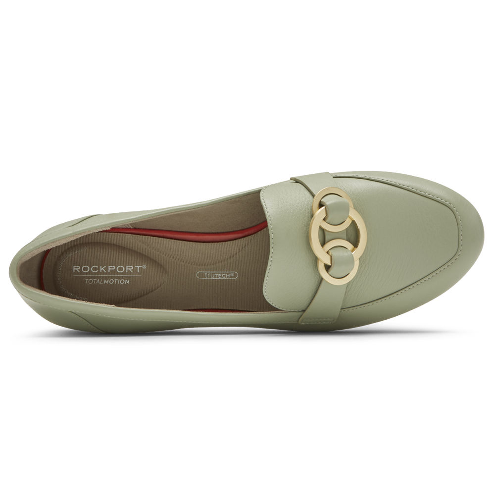 Rockport Womens Total Motion Tavia Ring - Loafers Olive - HJY145796